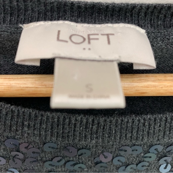 Loft Sparkly Gray Sweater - Picture 6 of 7